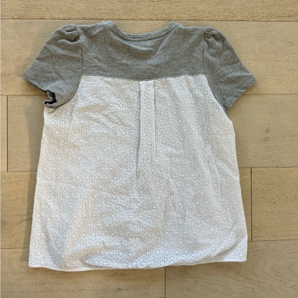Me+em contrast grey with white eyelet sweatshirt 6 - Picture 2 of 6